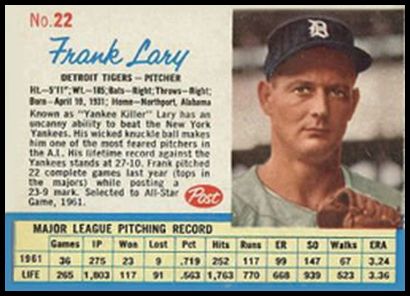 22 Frank Lary